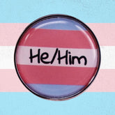 He/Him Trans Pride Enamel Pin